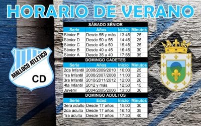 Nuevos Horarios de Verano Campeonato Oficial AFIP 2022