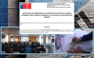 Instituto Nacional del Deporte certifica que Malloco Atlético ha dado cumplimiento a la adopción del Protocolo General D.S. 22, en contra de conductas vulneratorias