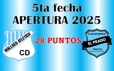 Visitamos al Club Deportivo El Pardo por la 5ta fecha del Apertura 2025 y logramos 28 puntos